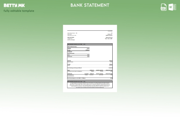 Модерен стил, шаблон ексел за извод од банка на Австралија Citibank